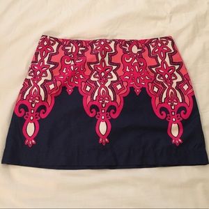 Lilly Pulitzer Pink and Navy Skirt